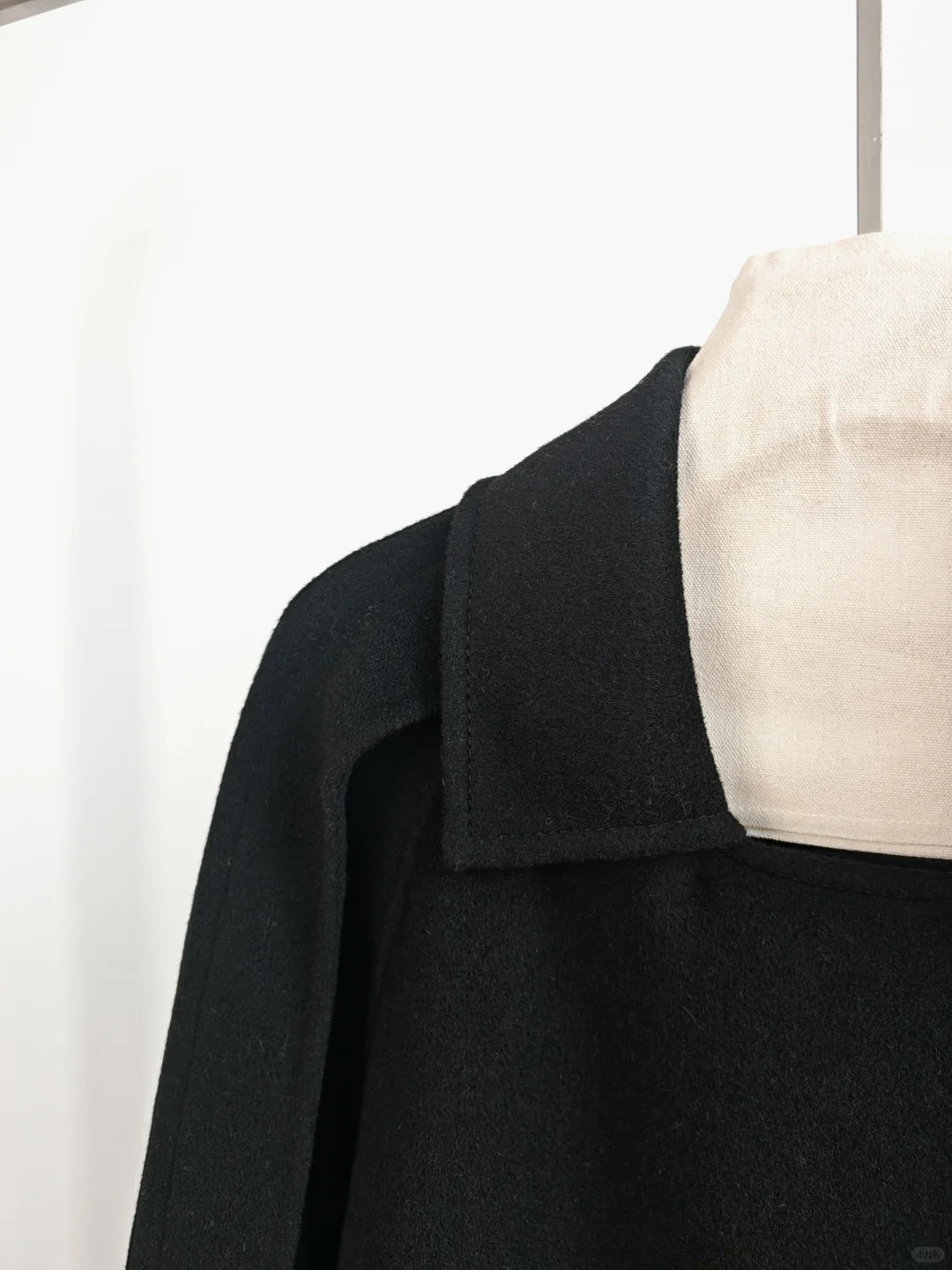 YIRUISHI双面呢大衣|优雅黑色羊毛大衣