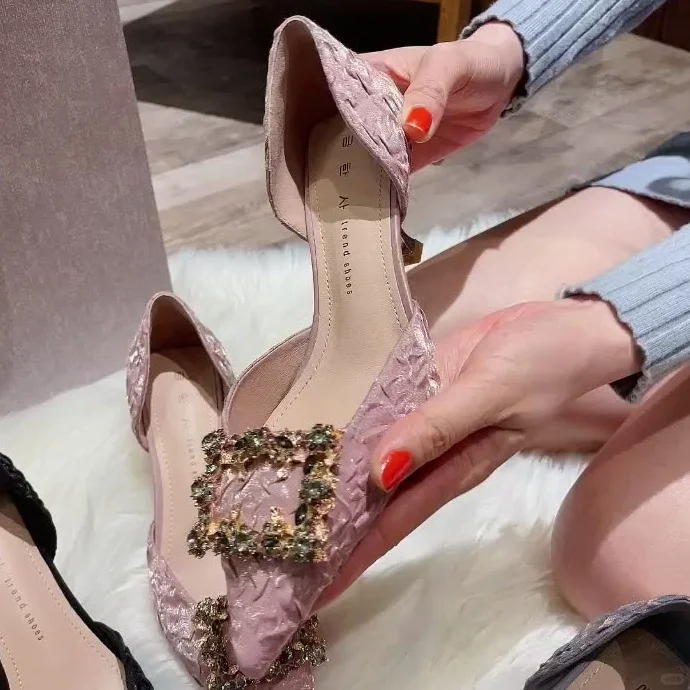 # 仙女本仙👠 粉色水钻高跟鞋绝了