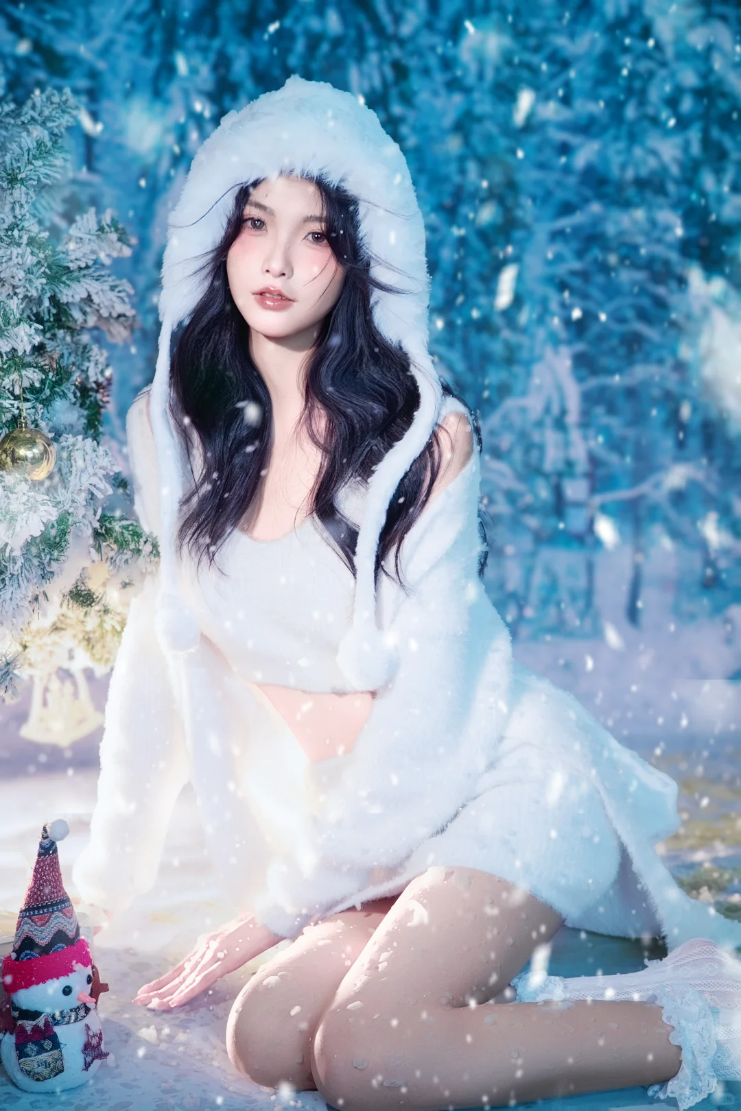 圣诞写真天花板！冰雪系女友氛围感绝了