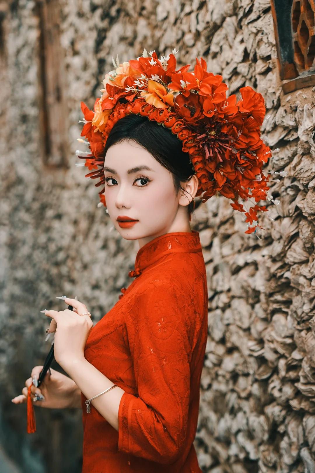 泉州三位数的簪花 化妆 服装 摄影全包含