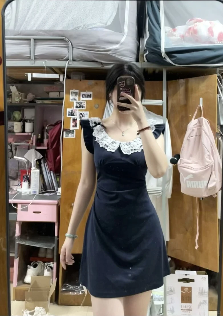 我是女大跟我🛍️‼️才62的甜美风收腰短裙🔗