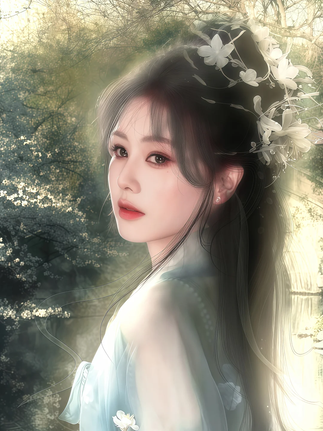 初见时 她穿着一身青衣