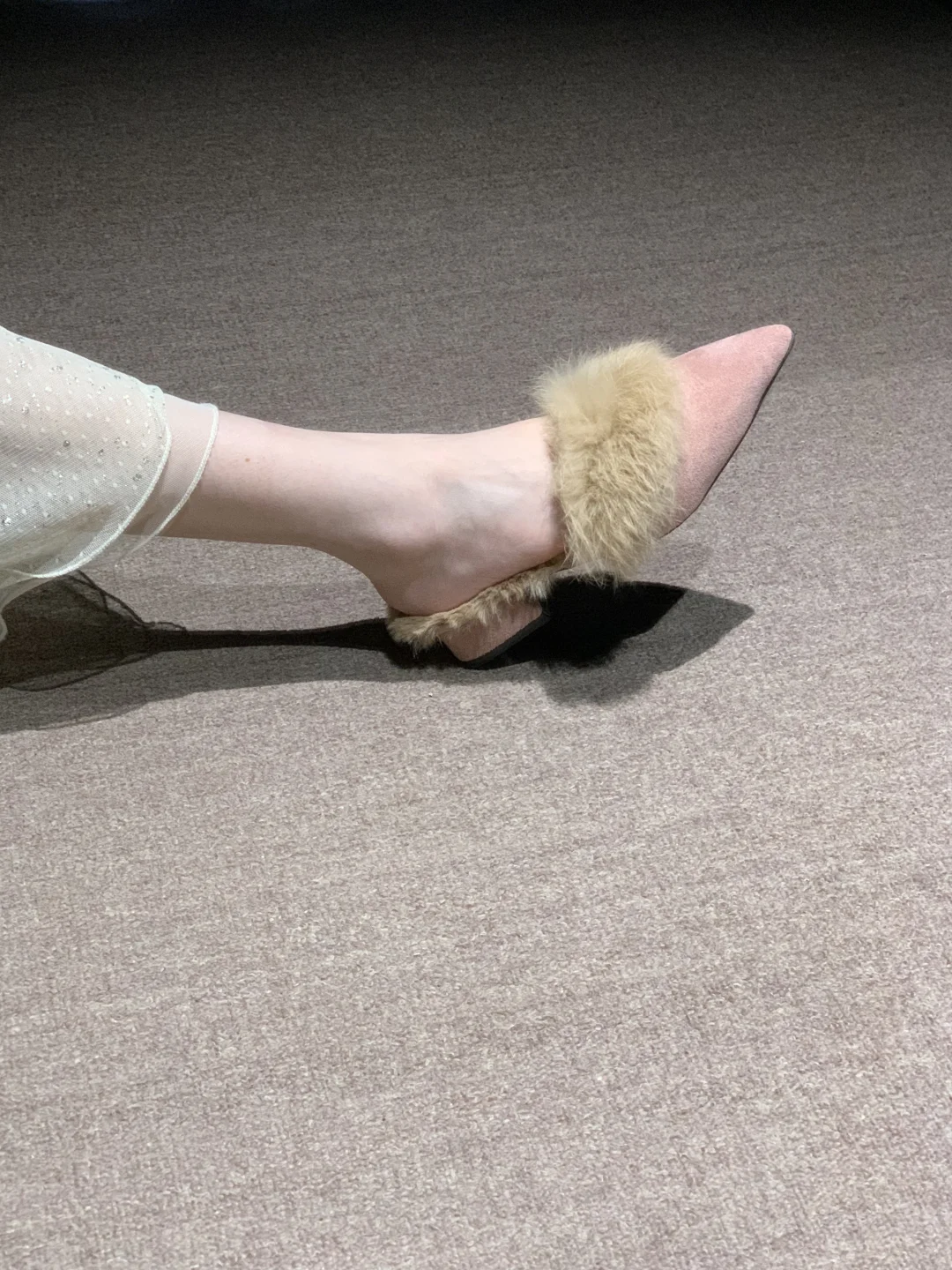 秋冬毛毛拖鞋好可爱啊！！！