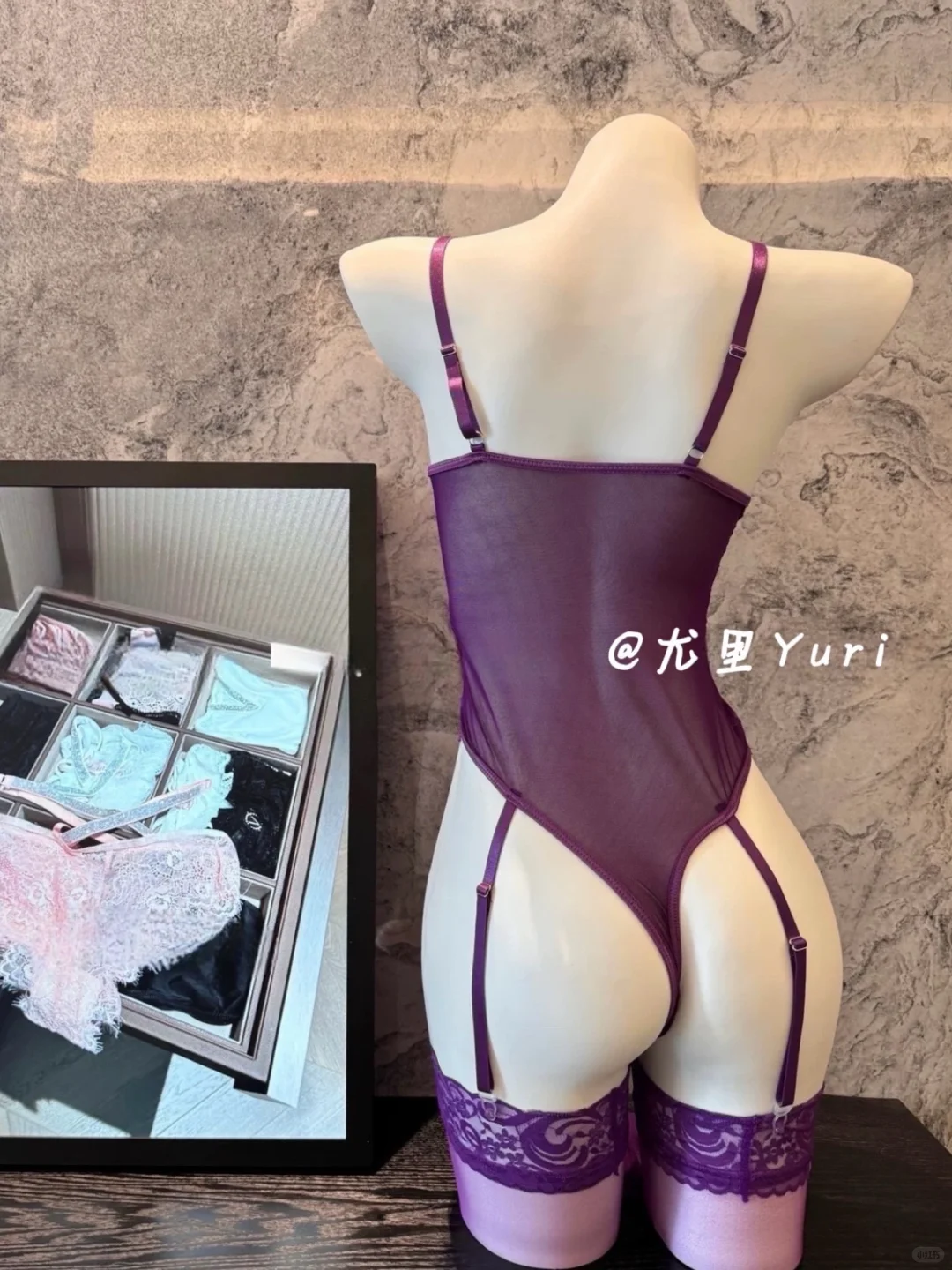 上新啦💖御姐风紫色蕾丝透视连体衣