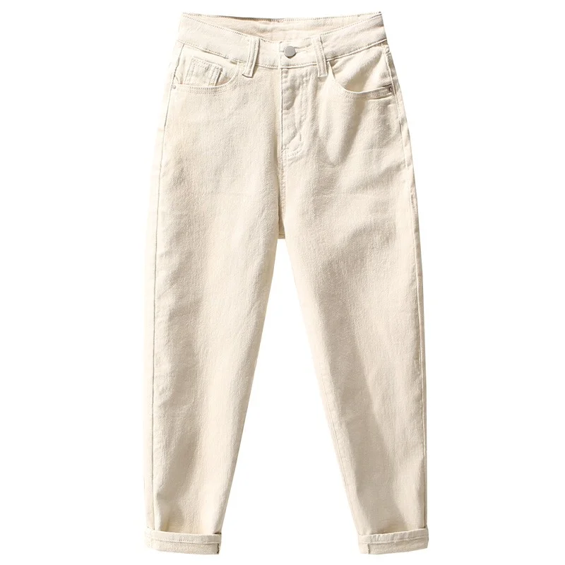 🍃米白色牛仔裤女2025新款夏季薄款裤子