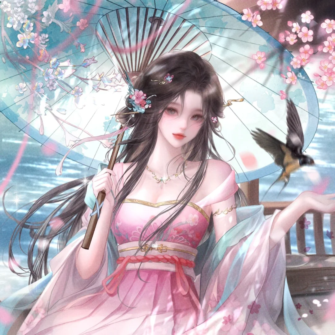 花雨里的古风仙子一眼勾魂