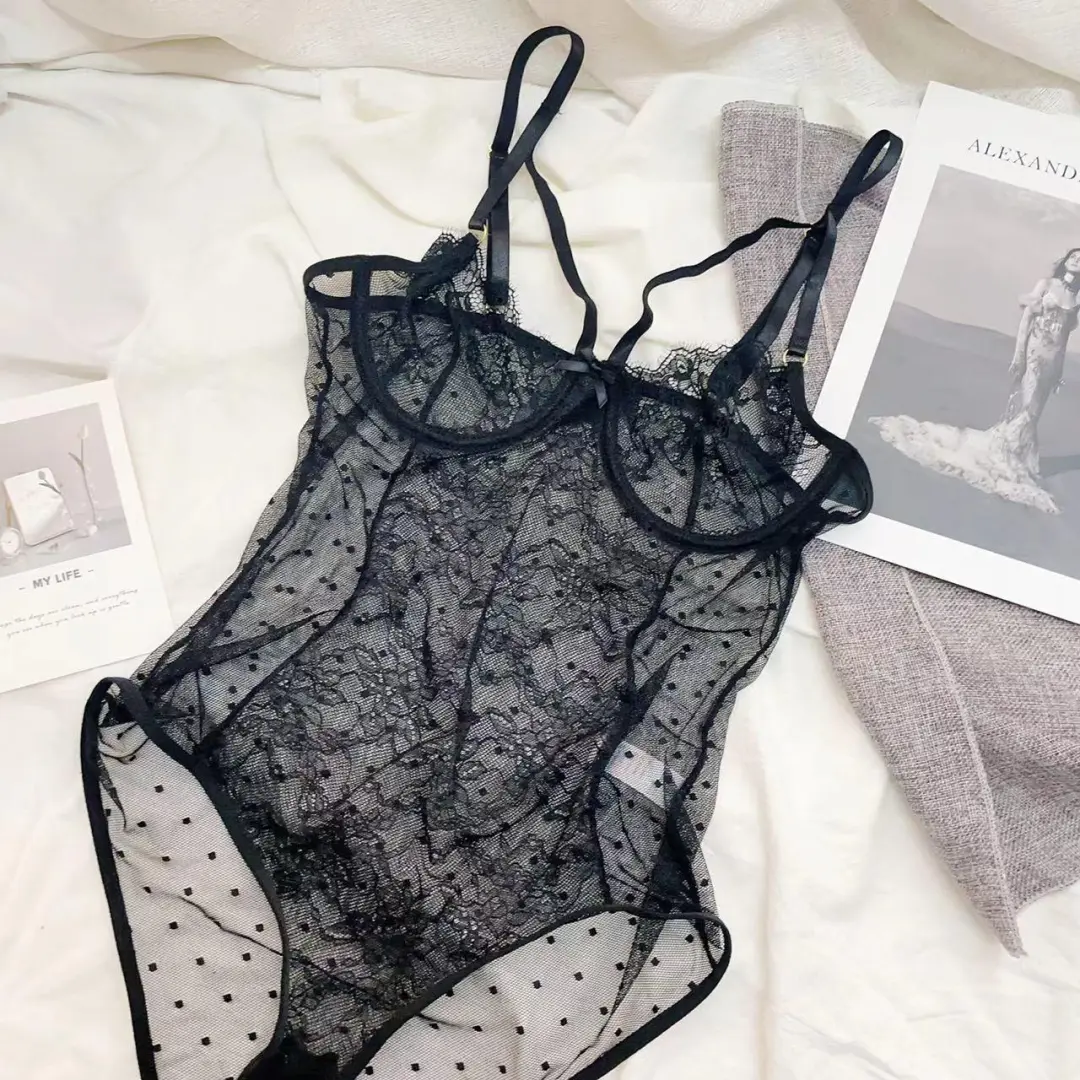 纯欲风必备！蕾丝透视连体内衣超美背⚡️