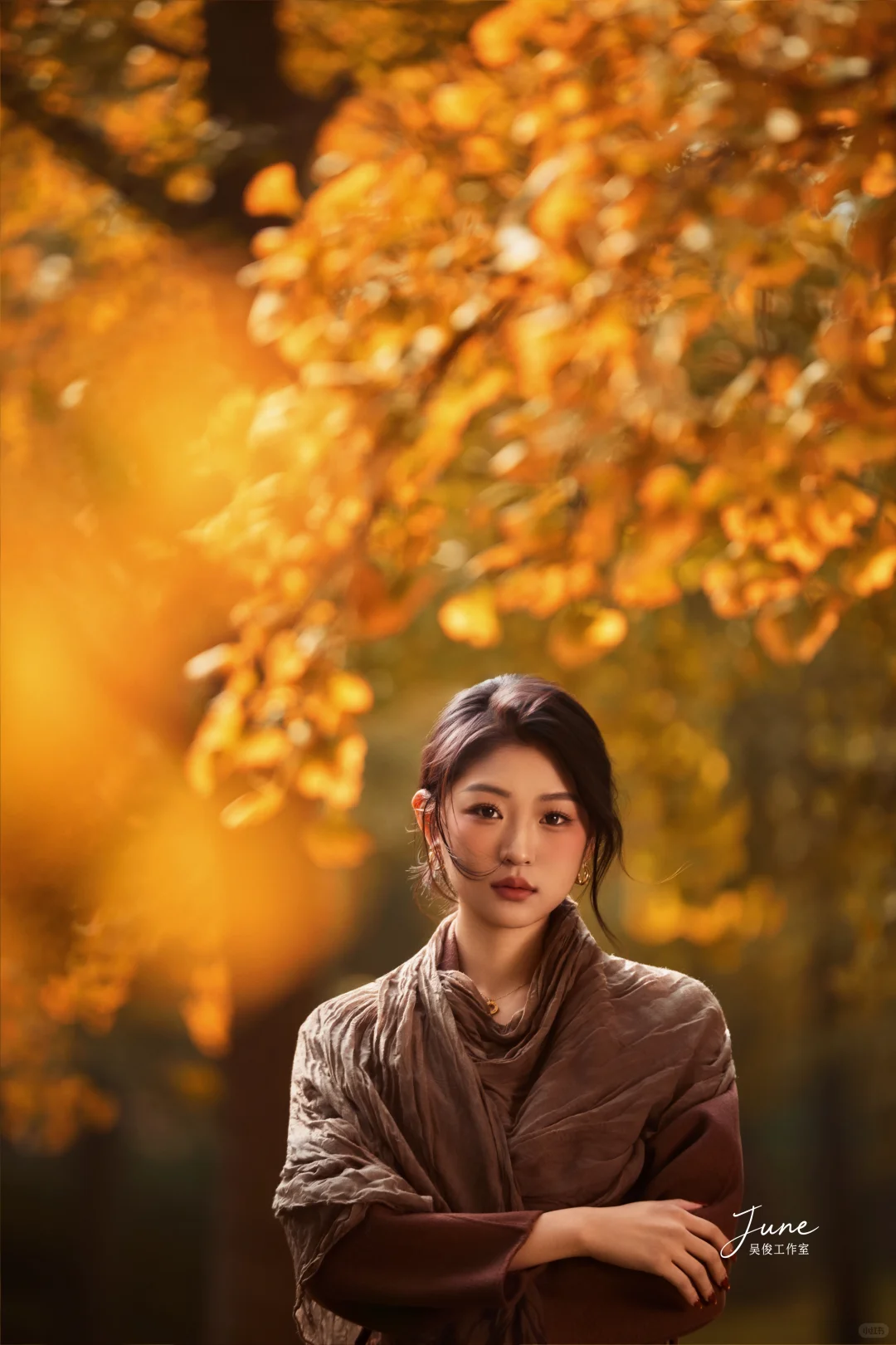 银杏叶拍照氛围感📷