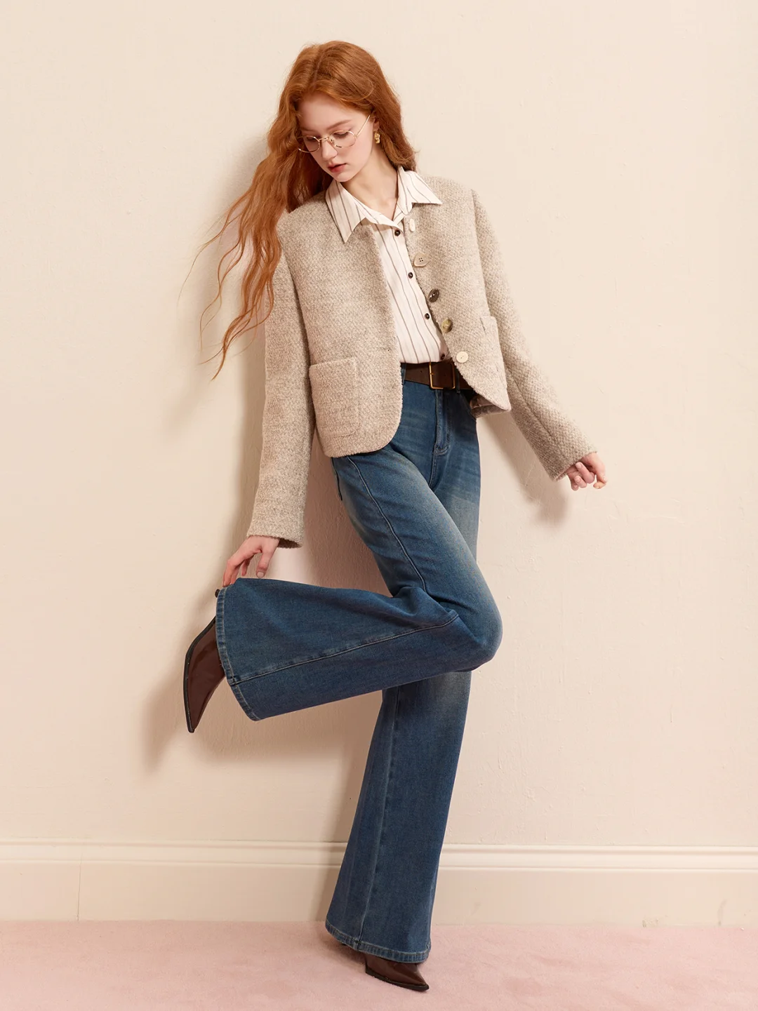 优雅通勤&middot;气质香风毛呢大衣