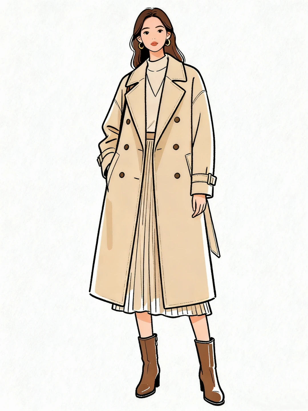 秋冬靴裙大衣显瘦公式，轻松穿出好身材。