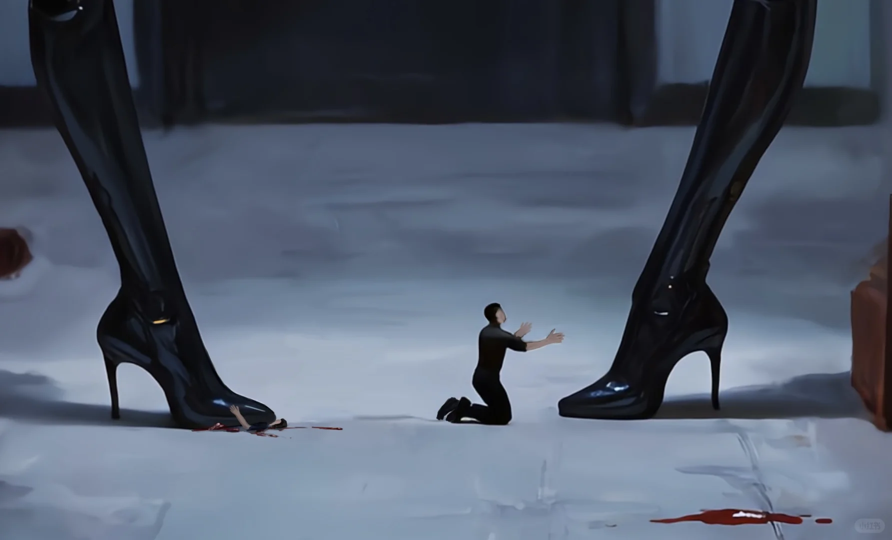 地上有个小东西在求饶ing