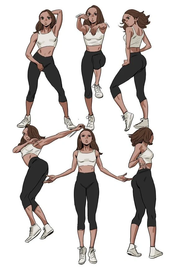 乍一看还以为是广播体操-动态人体透视参考