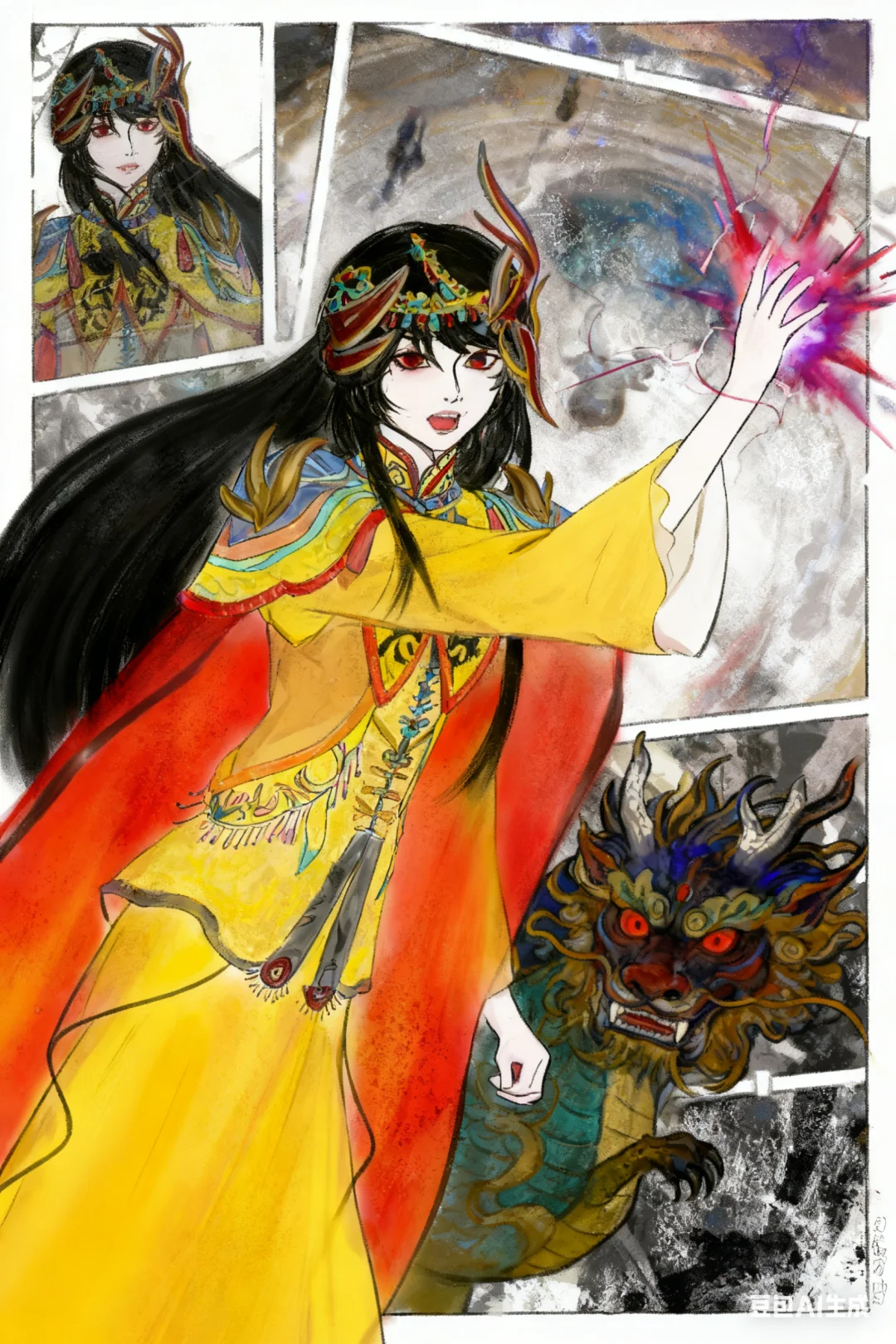 璐葵的姐姐，天和。我的oc，自己喂ai