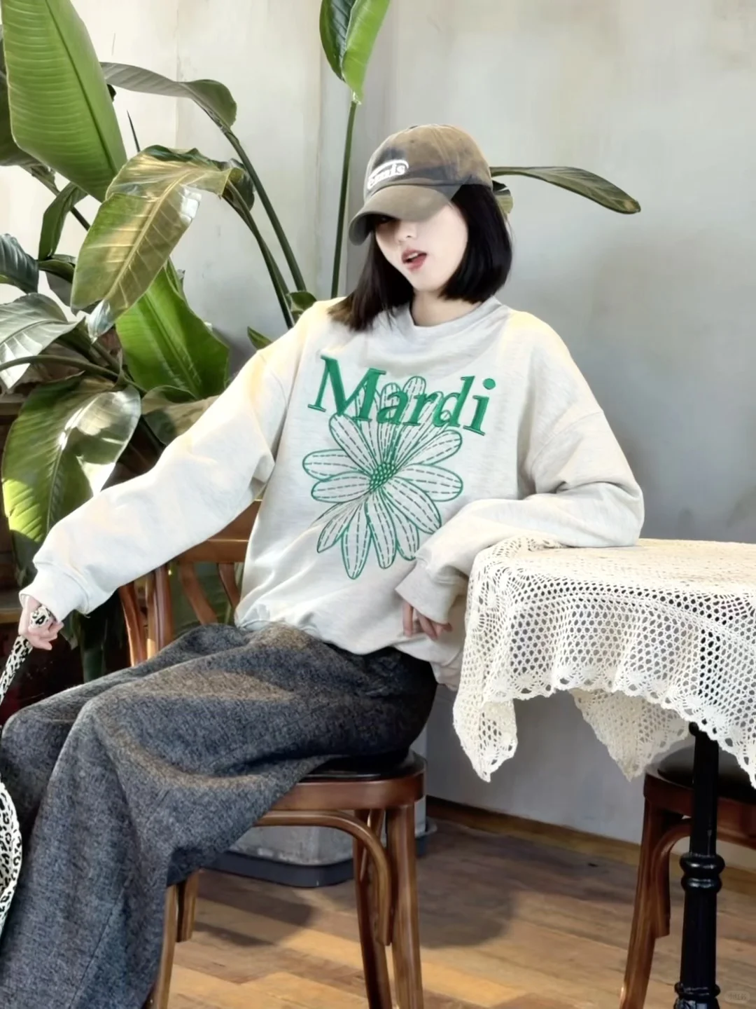 🇰🇷Mardi刺绣卫衣💚韩系清新生命力拿捏