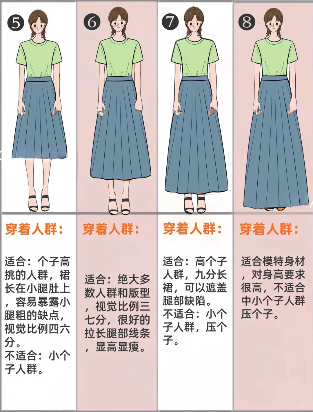 半身裙哪个长度最适合？？