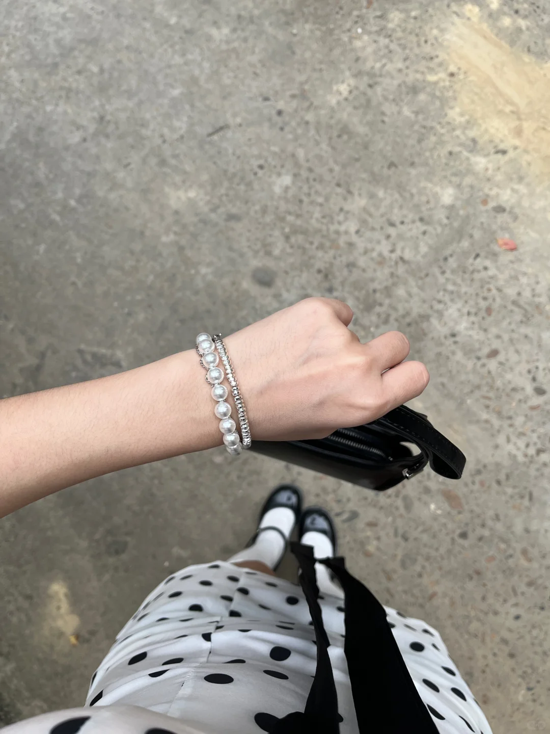 160ootd｜miu系美丽波点裙🤍