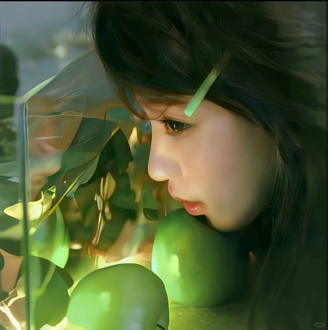 𝙒𝙚𝘾𝙝𝙖𝙩丨绿色系女生头像
