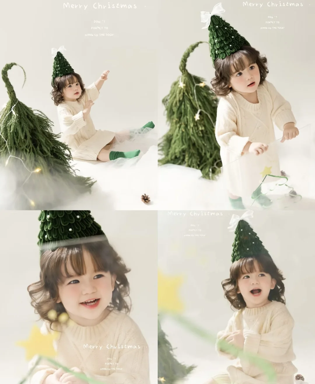 敲可爱的圣诞宝宝写真～🎄