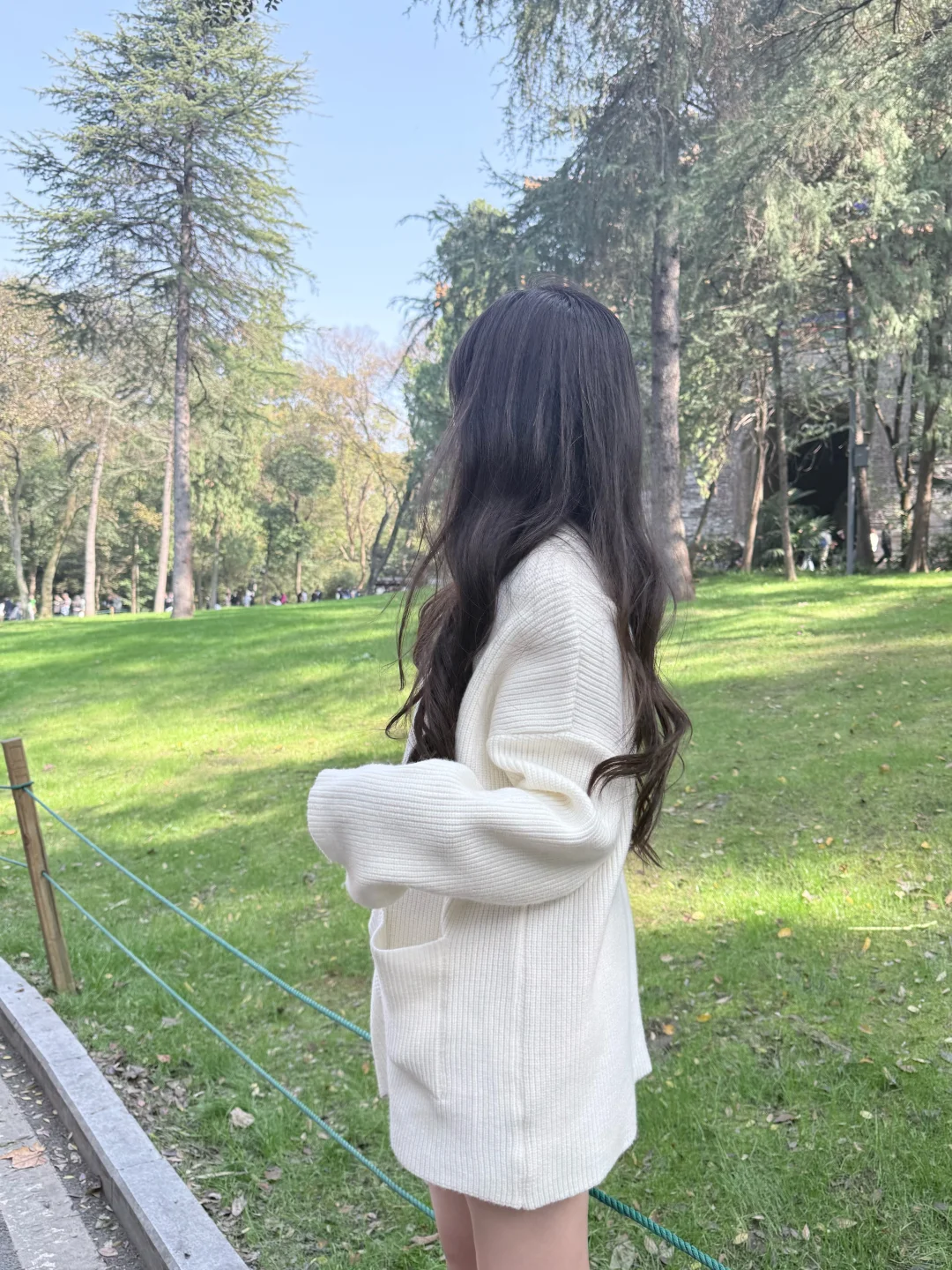 公园拍照就这样拍背影