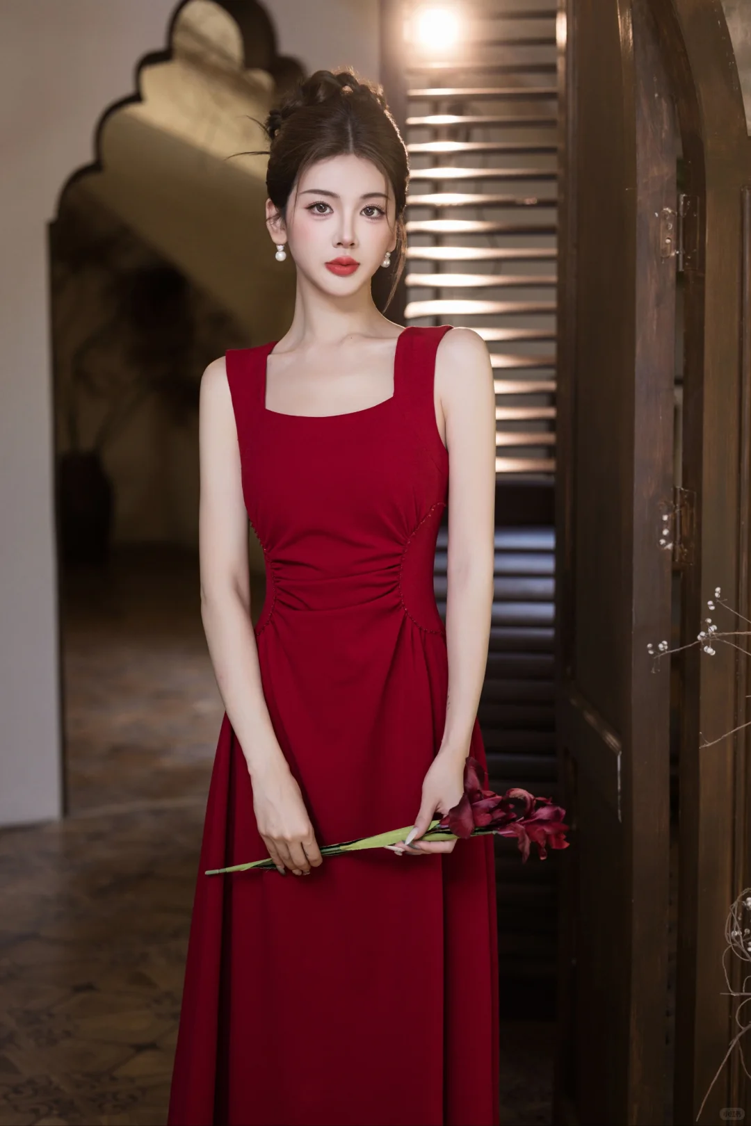 美到爆炸💥红色裙子好有氛围感啊啊啊啊