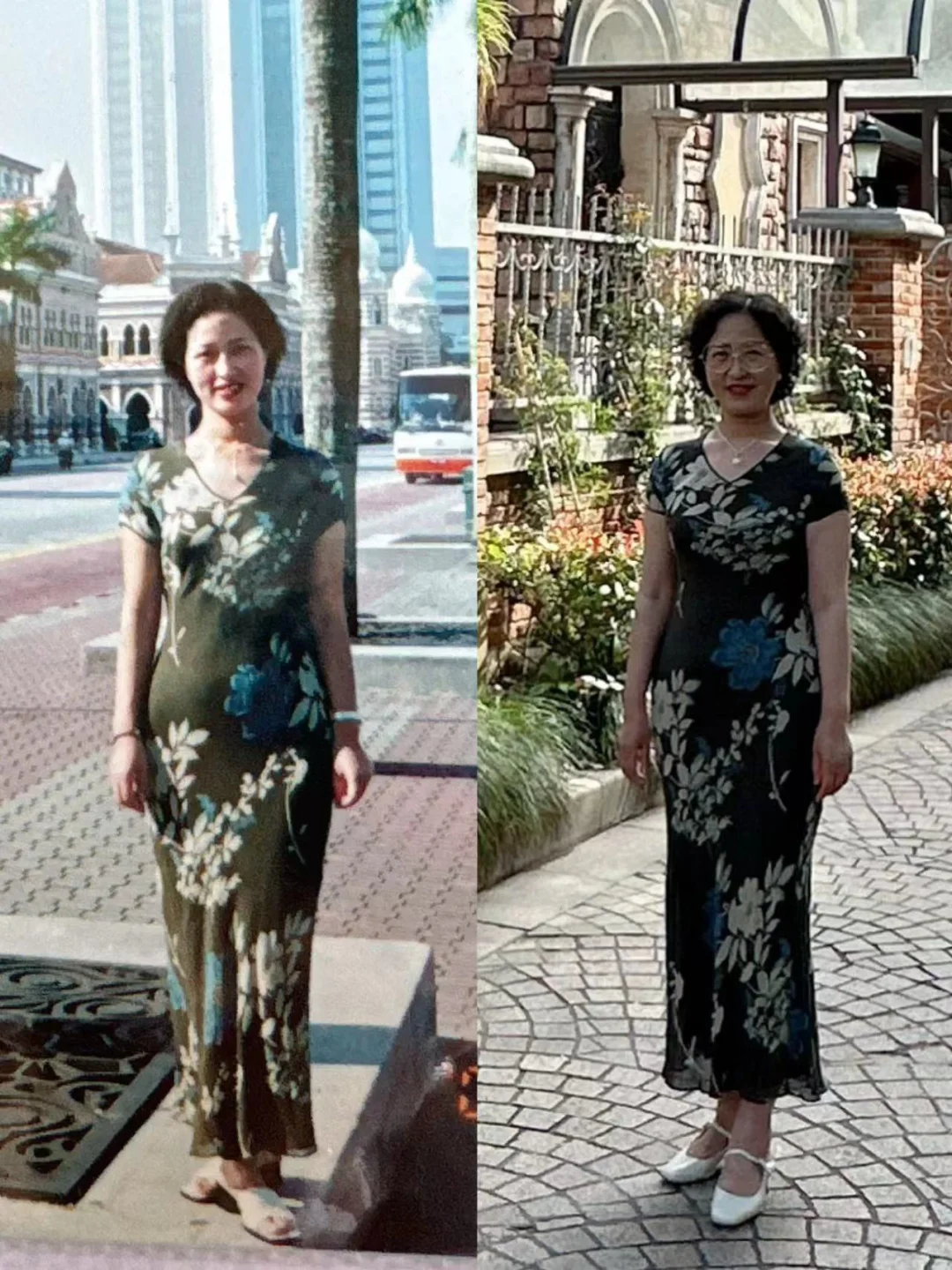 我还能穿上20年前的裙子，太开心了