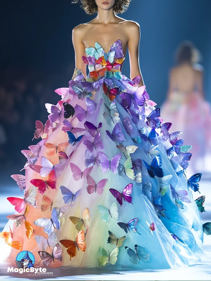 🦋绝美高定蝴蝶裙，简直仙女本仙