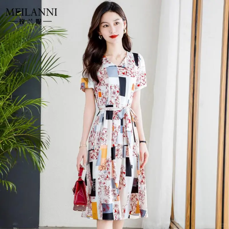 十三行女装爆款拼接连衣裙子2025年新款