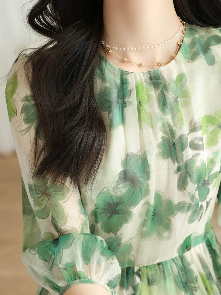 我衣橱里的C位～真丝印花连衣裙