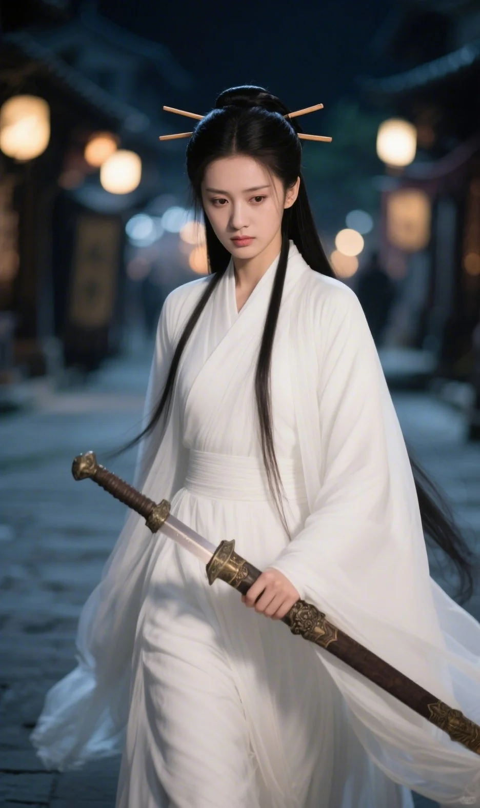 白衣剑女，小说里的清冷女侠