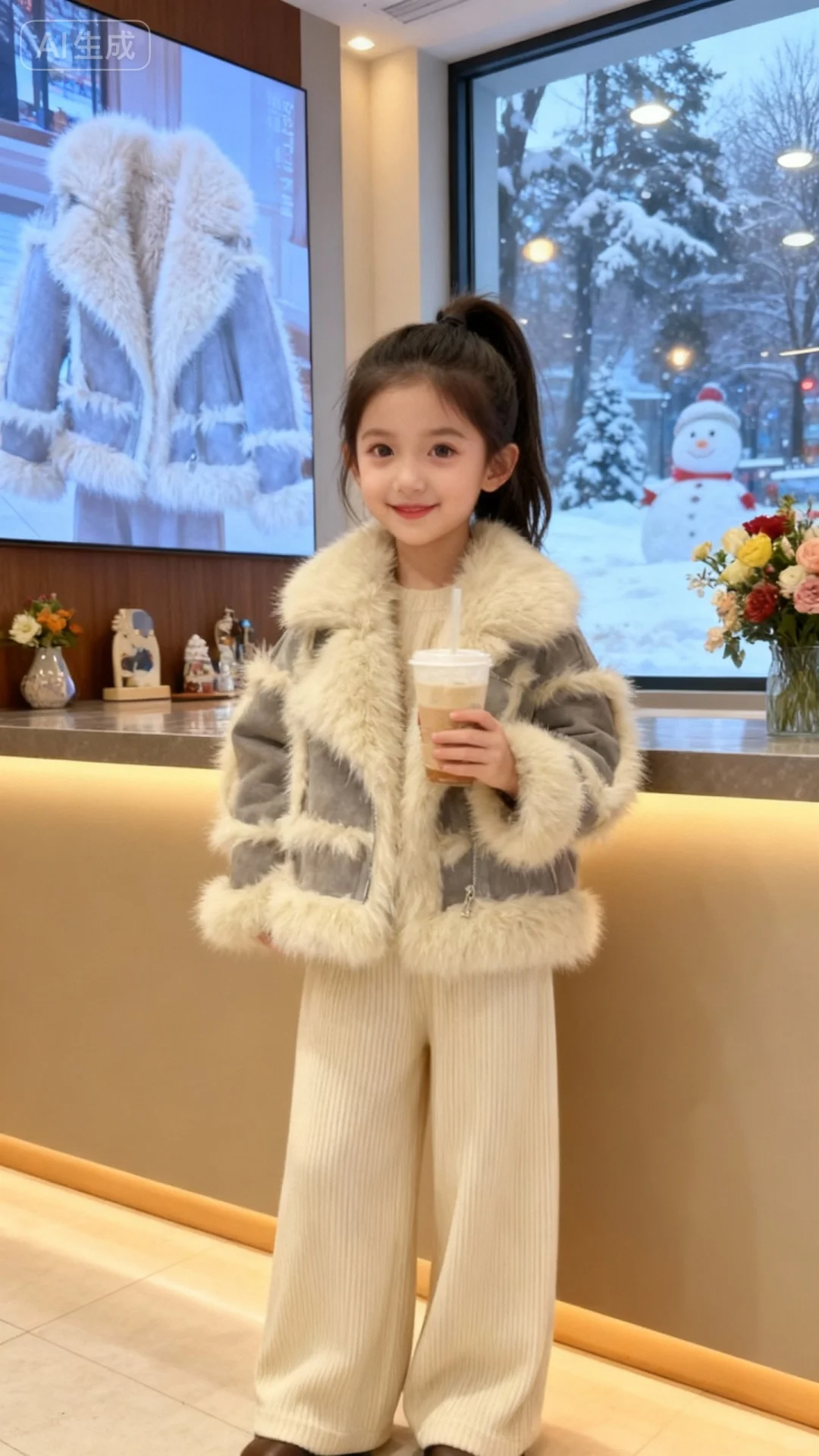 女鹅的秋冬第一件皮草，被夸到停不下来~