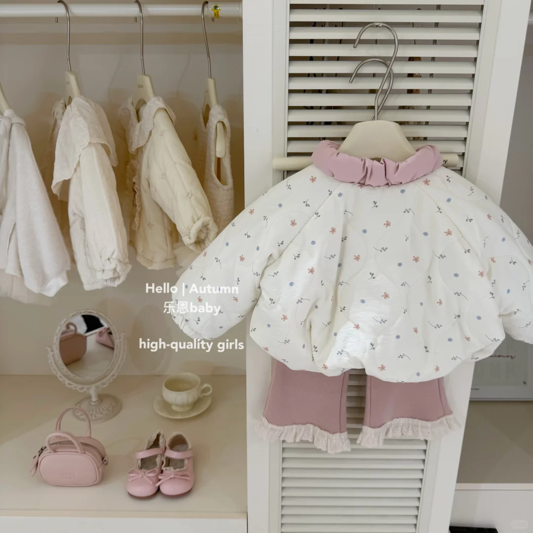 女宝秋冬温柔款｜粉色碎花软萌又保暖