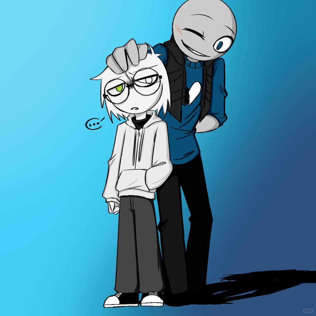 这个高个子摸头还要弯腰啥意思。