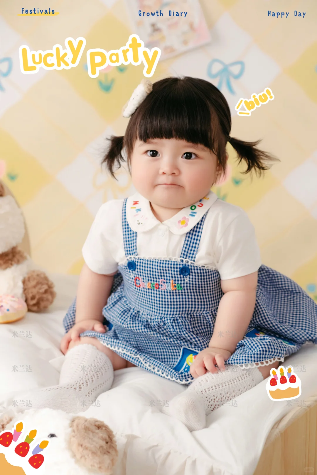 谁懂啊！女鹅的周岁照甜到我心巴上了🍰