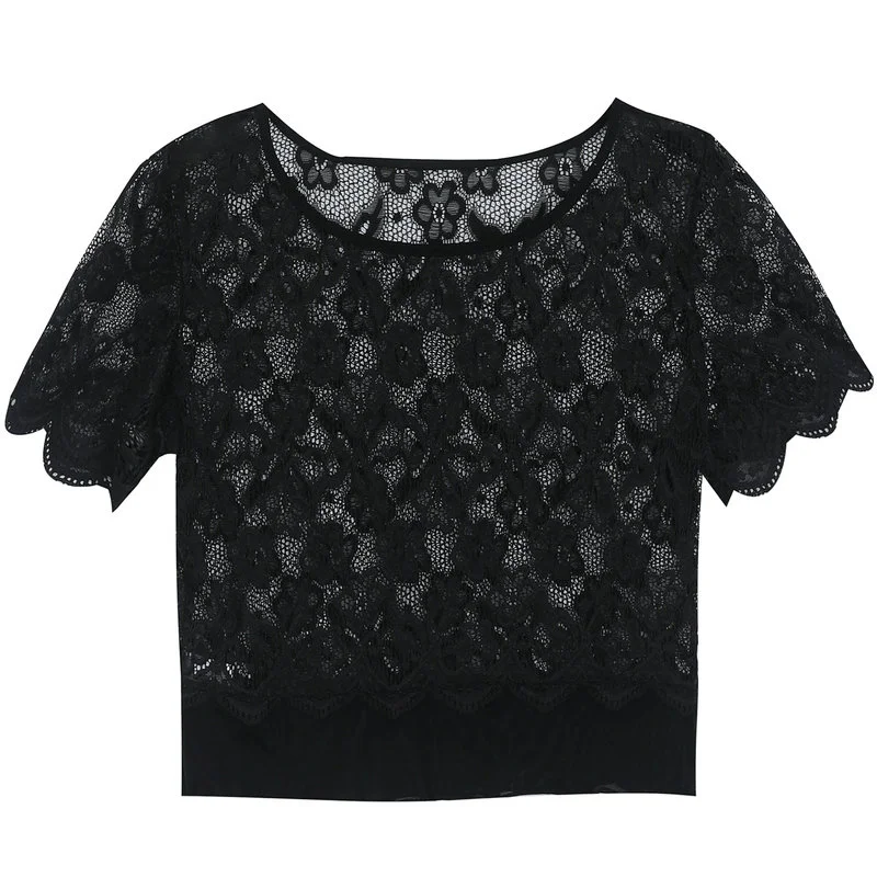 仙女必备✨透视蕾丝打底衫绝绝子