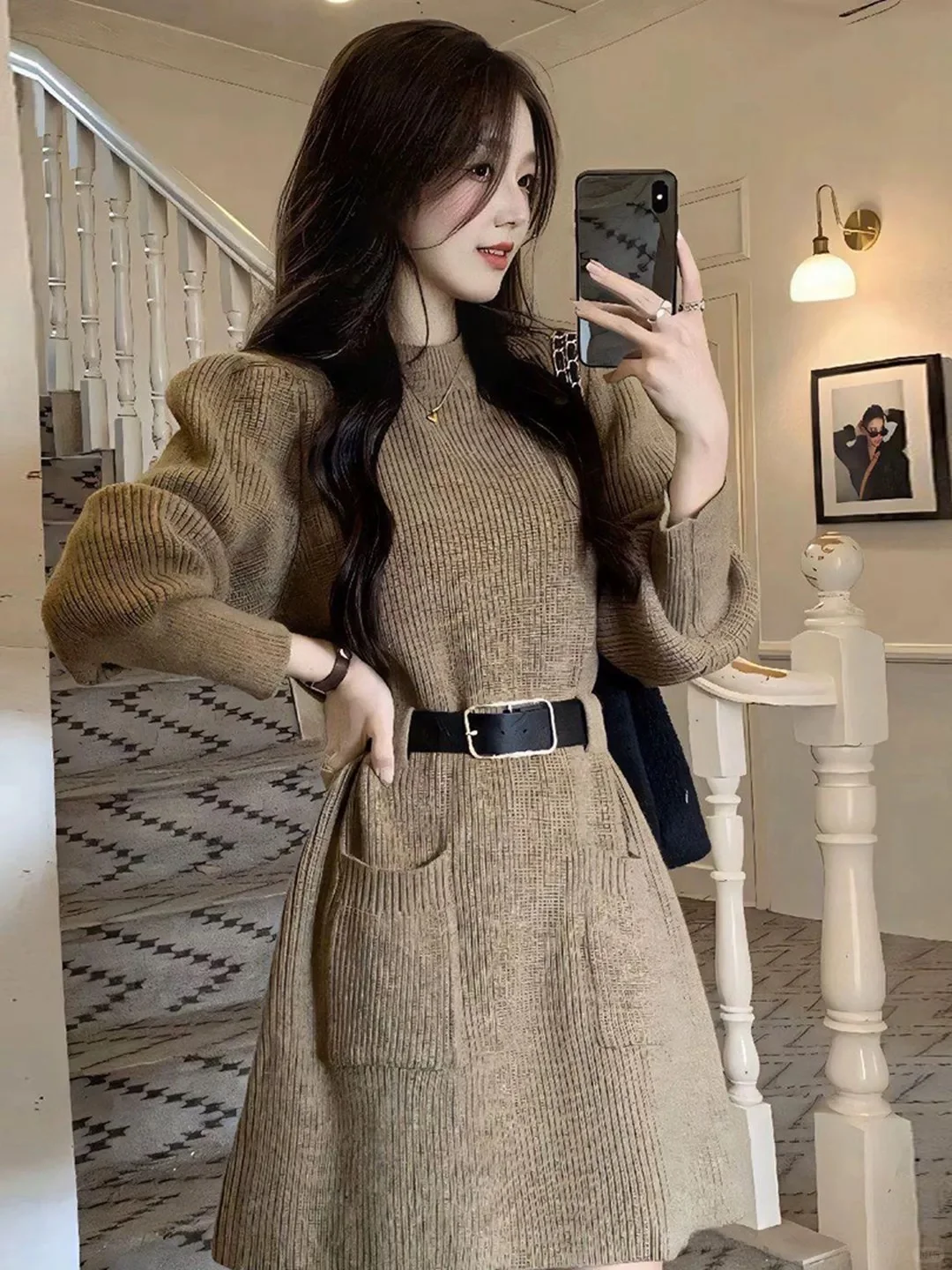 真的好喜欢这件毛衣裙！～