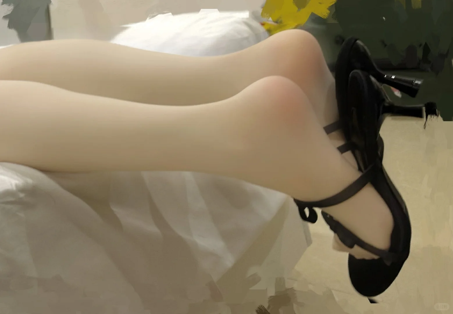 高跟凉鞋肉丝袜