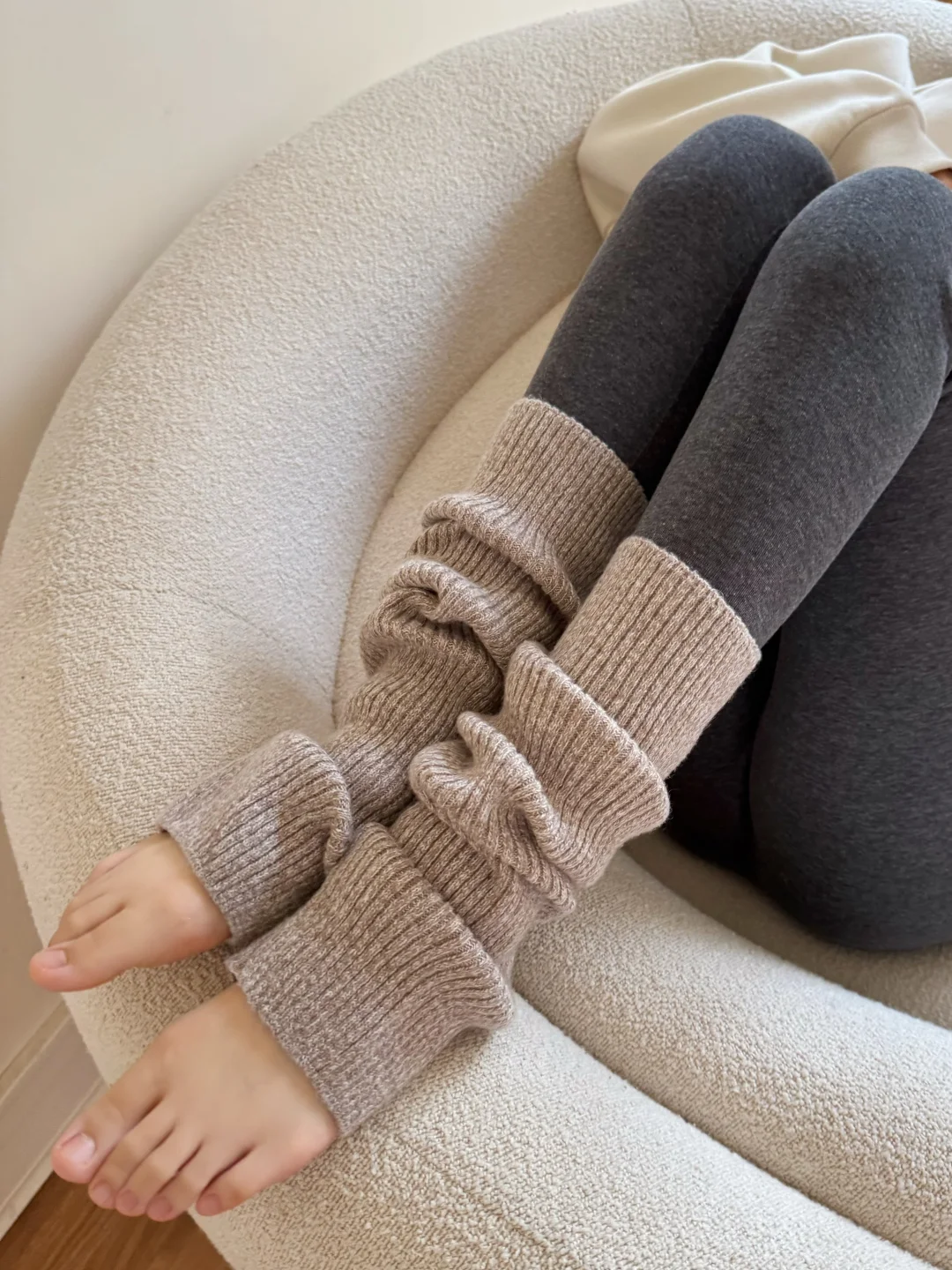 高级感混色羊毛袜套｜显腿细+保暖两不误！