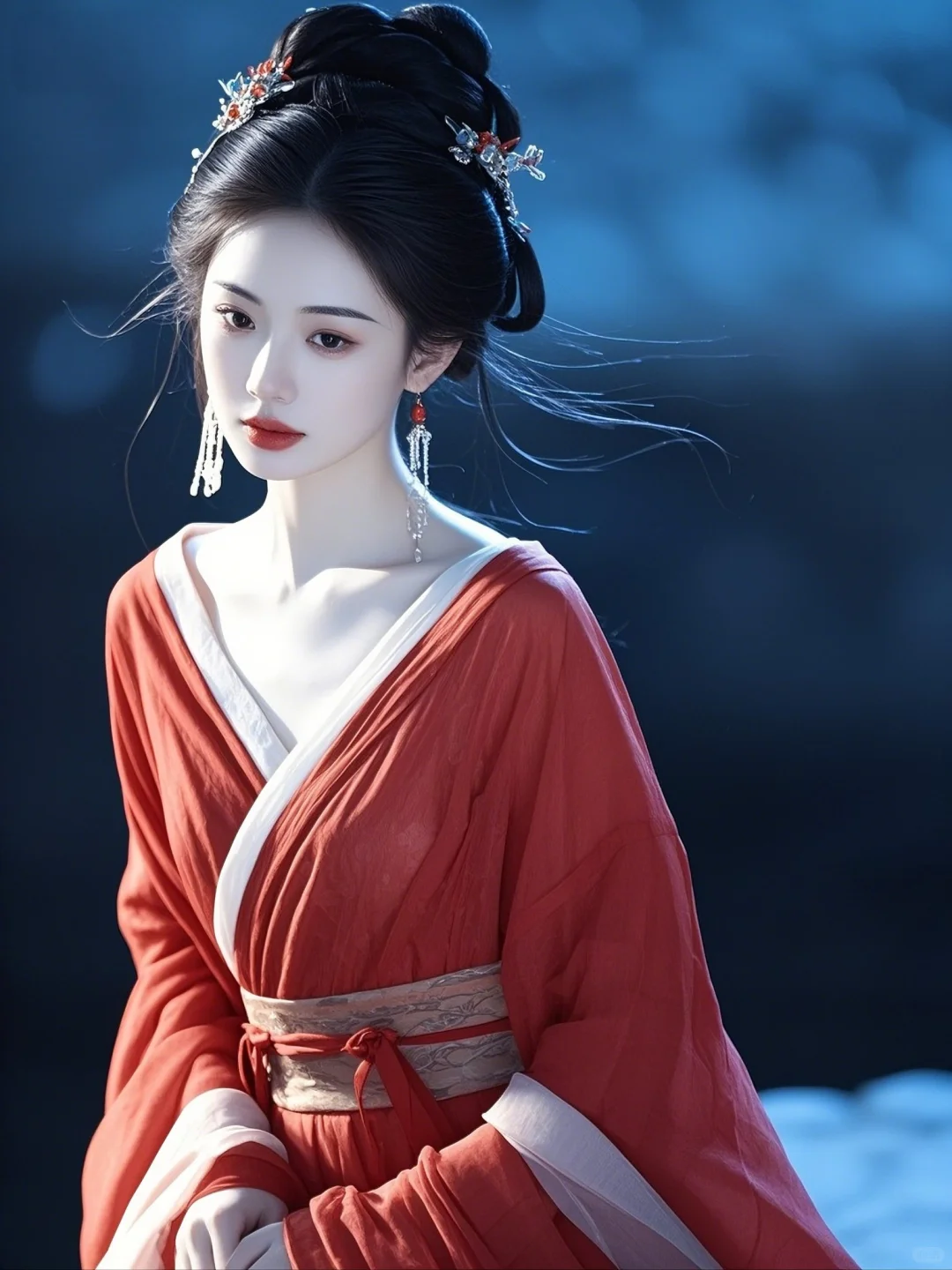 这红衣古装美人也太绝了吧！