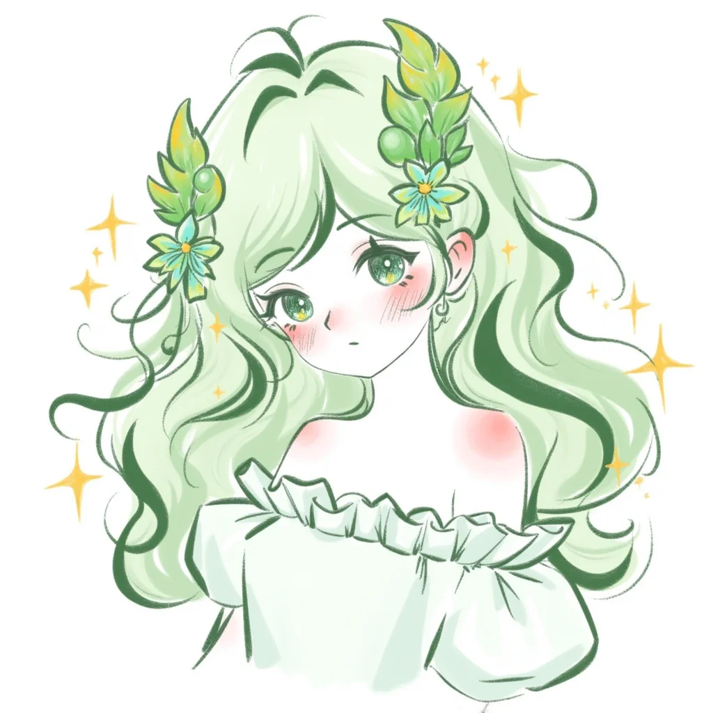 绿色少女，好清新～～～