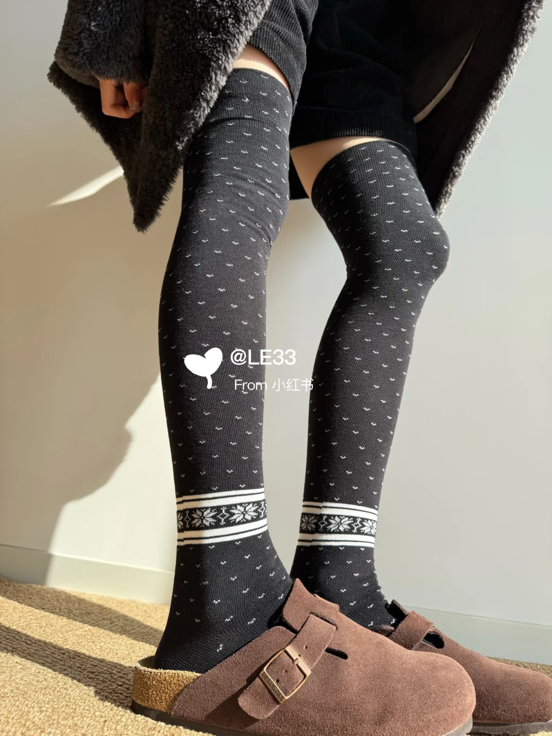 这组雪花过膝袜美到犯规了‼️