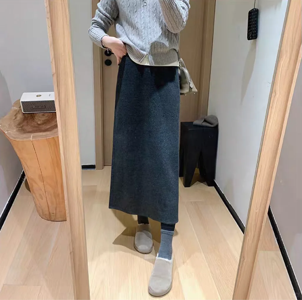 啊啊啊好喜欢这条精致显瘦的毛呢半身裙！