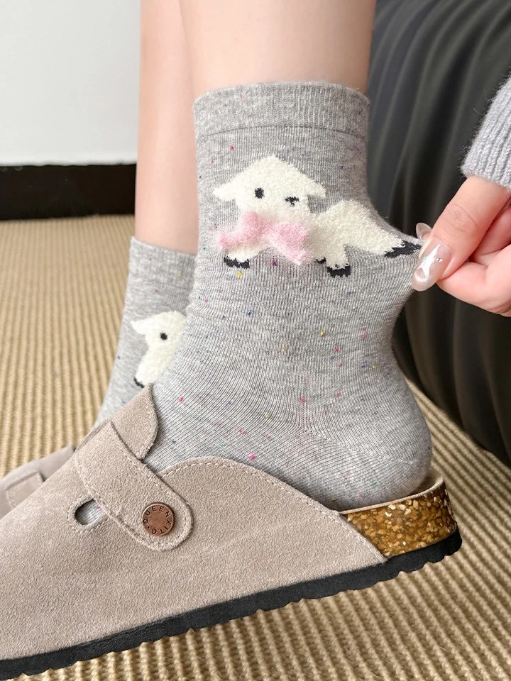 🌸棉质中筒袜也太舒服了吧！