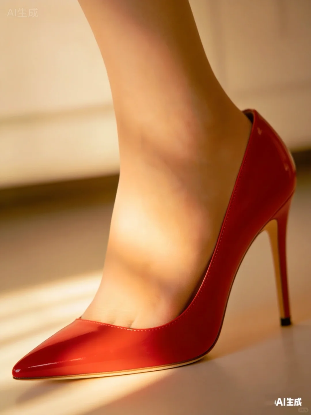 红色高跟鞋真的好美啊！