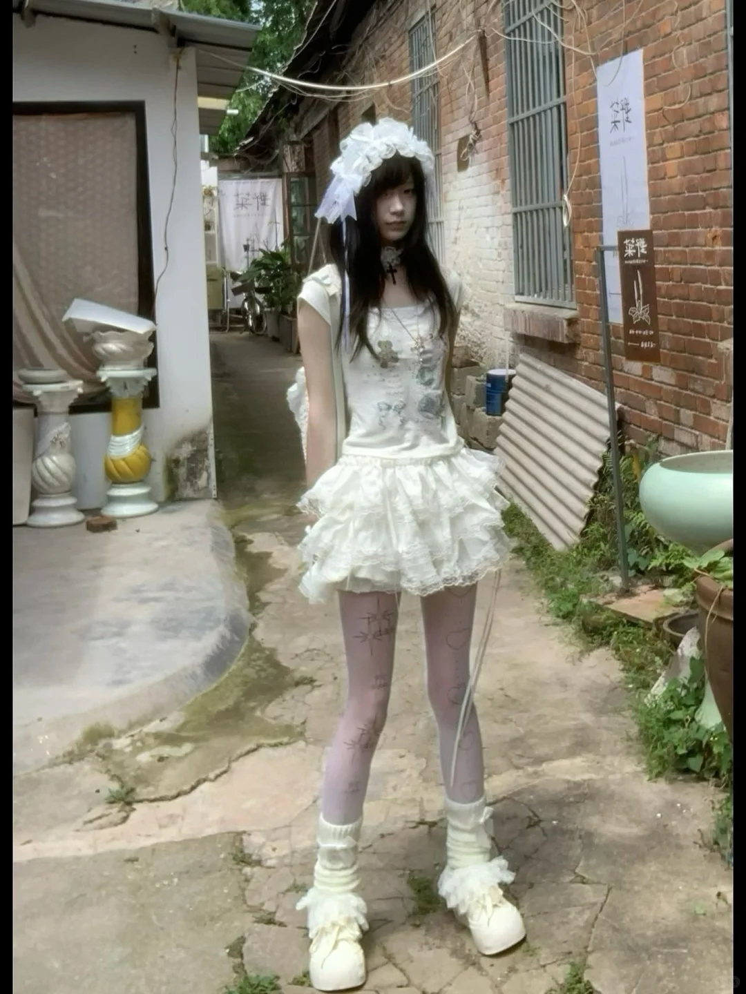 🤍白色蕾丝蓬蓬蛋糕裙🤍超百搭！超蓬！20➕！