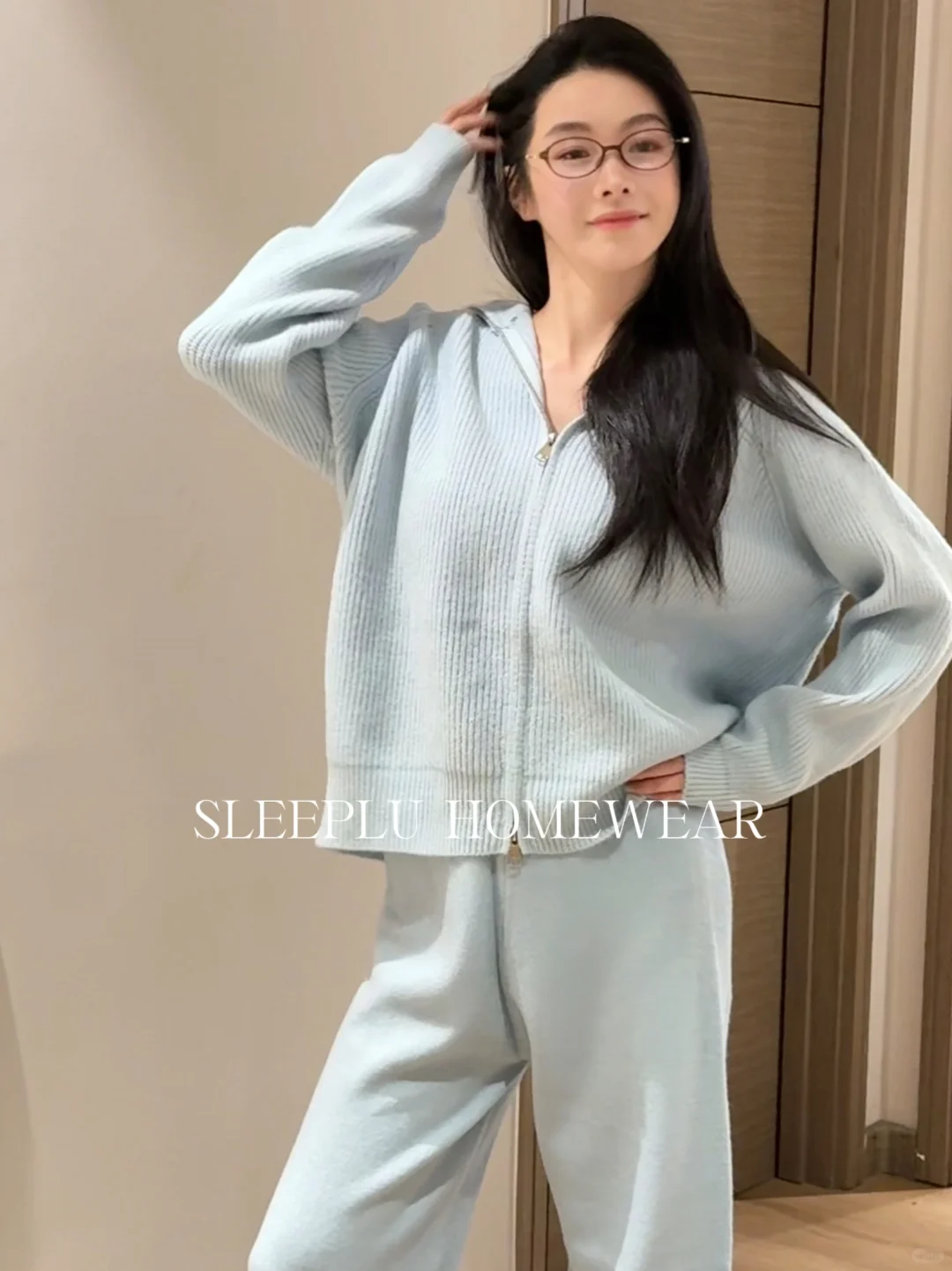 软乎乎过冬❄️冰蓝色跟冬天就是绝配✨