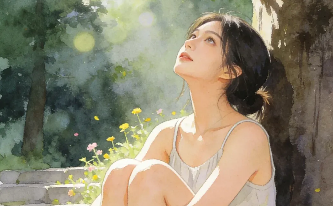 她真的好清新！草地也太好拍了📸