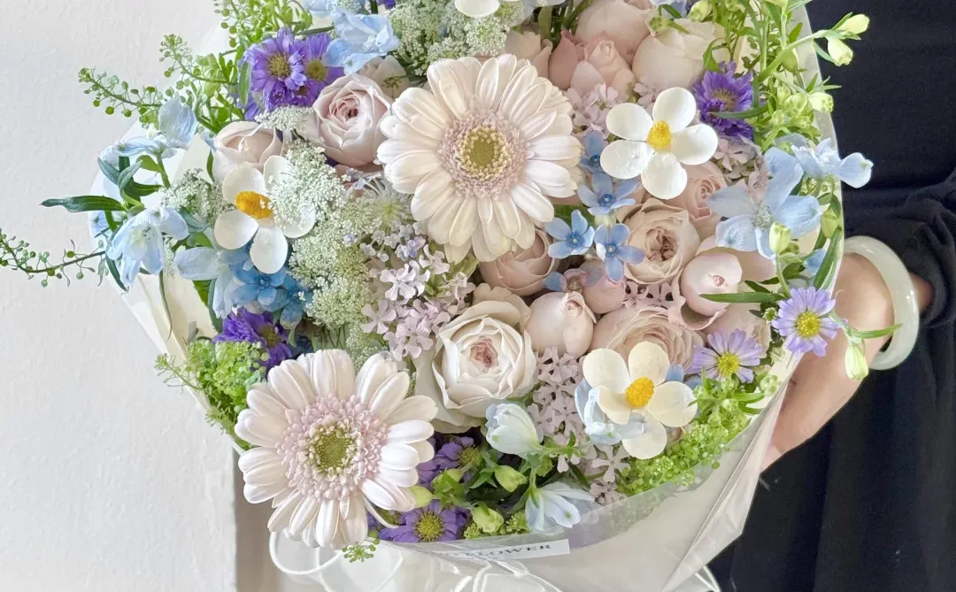 清新甜美花束🎂浪漫的蓝粉配色&middot;昆明花