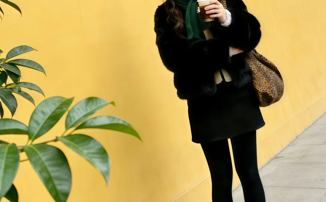 皮草+打底袜|冬天不露腿也能美到开挂！！