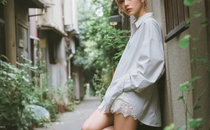 迷人的光影感、日系胶片氛围感少女写真