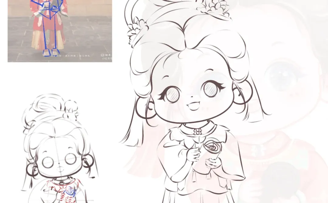 古装小女孩&mdash;Q版人物全身